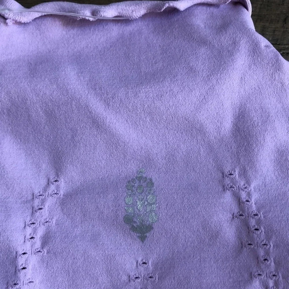 Free People Movement lilac good karma high neck layering top & shorts XS/S New - Picture 9 of 16